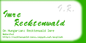 imre recktenwald business card